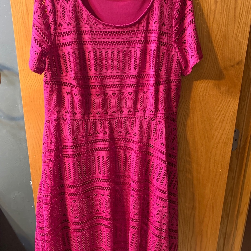 Dana Buchman - Large - Magenta Dress